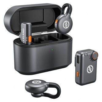 Hollyland LARK M2S Mini Combo Trådløs Lavalier Microphone Mini Combo (Space Grey)