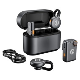 Hollyland LARK M2S Combo Wireless Lavalier Microphone Combo (Space Grey)
