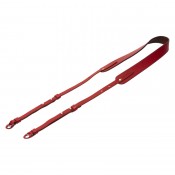 Artisan & Artist ACAM-284 Three-length Adjust. Italian Leather Strap (w/Ring/Eyelets) Red