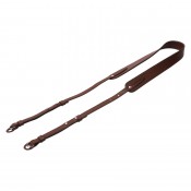 Artisan & Artist ACAM-284 Three-length Adjust. Italian Leather Strap (w/Ring/Eyelets) Dark Brown