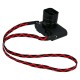 Artisan & Artist ACAM-318 Silk Camera Strap w/ Traditional Japanese Pattern (Long), Black/Red