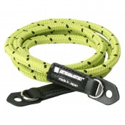 Artisan & Artist ACAM-706 Silk Camera Strap Pin-dot Cord (Long) Yellowgreen/Black