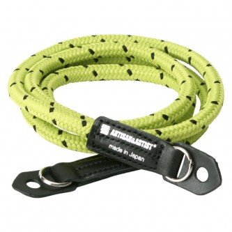 Artisan & Artist ACAM-706 Silk Camera Strap Pin-dot Cord (Long) Yellowgreen/Black