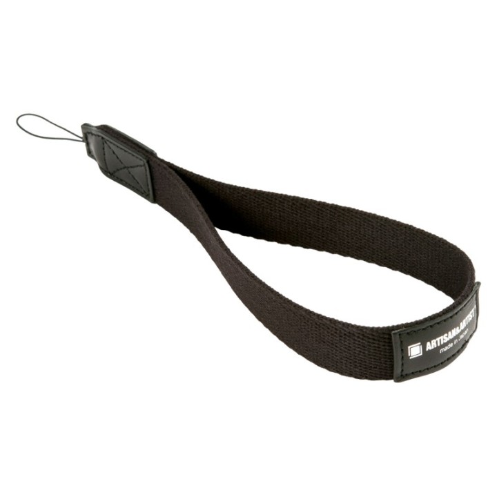 Artisan & Artist ACAM-296 Wrist Cloth Strap, thin paracord (w/Loop) Black