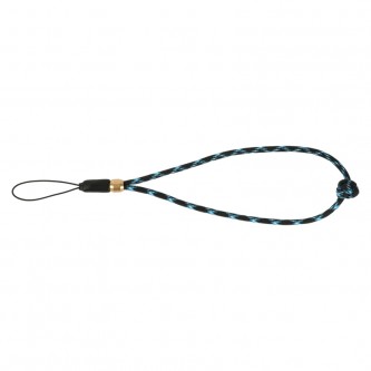 Artisan & Artist ACAM-P04H Multi Paracord Hand strap w/ Celtic button knot (w/Loop) Black/Blue