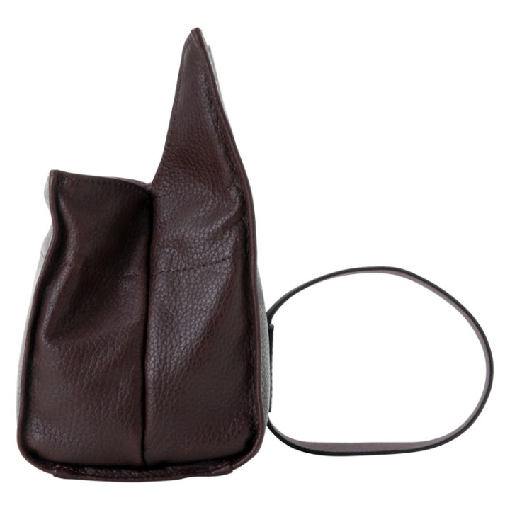 Artisan & Artist ACAM-77 Leather Pouch in Kipskin Leather (S) Brown