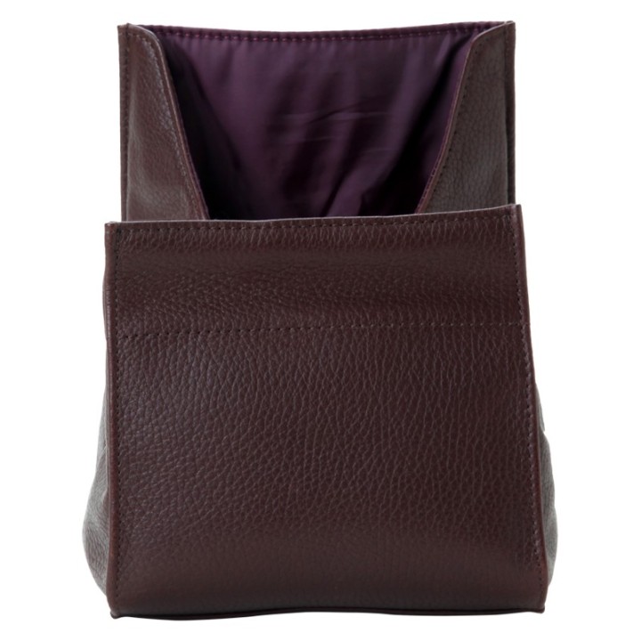 Artisan & Artist ACAM-77 Leather Pouch in Kipskin Leather (S) Brown