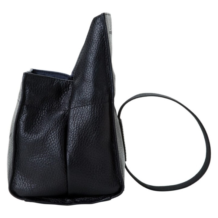 Artisan & Artist ACAM-78 Leather Pouch in Kipskin Leather (L) Black
