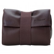 Artisan & Artist ACAM-78 Leather Pouch in Kipskin Leather (L) Brown