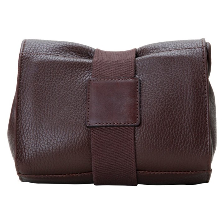 Artisan & Artist ACAM-78 Leather Pouch in Kipskin Leather (L) Brown