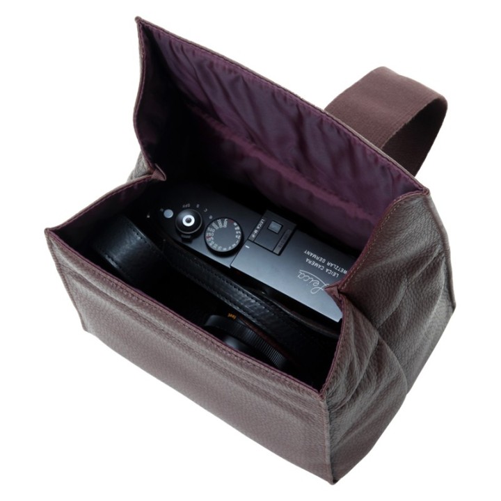 Artisan & Artist ACAM-78 Leather Pouch in Kipskin Leather (L) Brown
