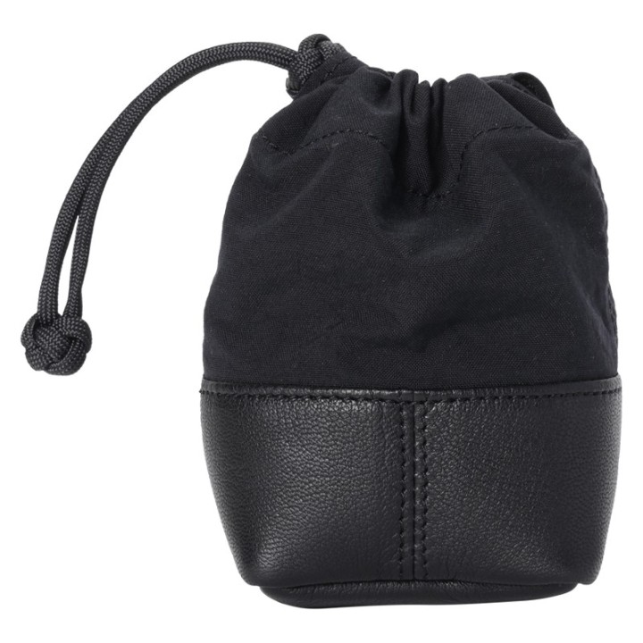 Artisan & Artist  ACAM-LP120 Fabric and Leather Lens Pouch (S) Black