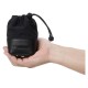 Artisan & Artist ACAM-LP120 Fabric and Leather Lens Pouch (S) Black
