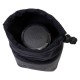 Artisan & Artist ACAM-LP120 Fabric and Leather Lens Pouch (S) Black