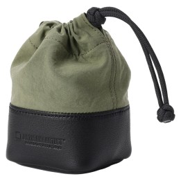 Artisan & Artist  ACAM-LP120 Fabric and Leather Lens Pouch (S) Khaki/Black
