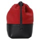 Artisan & Artist ACAM-LP120 Fabric and Leather Lens Pouch (S) Red/Black