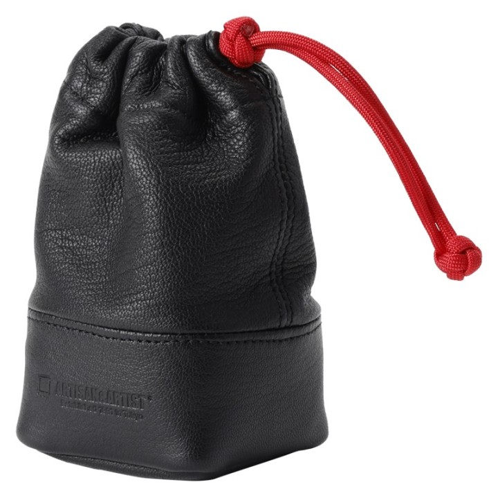 Artisan & Artist ACAM-LPL140 Full Leather Lens Pouch (M) Black
