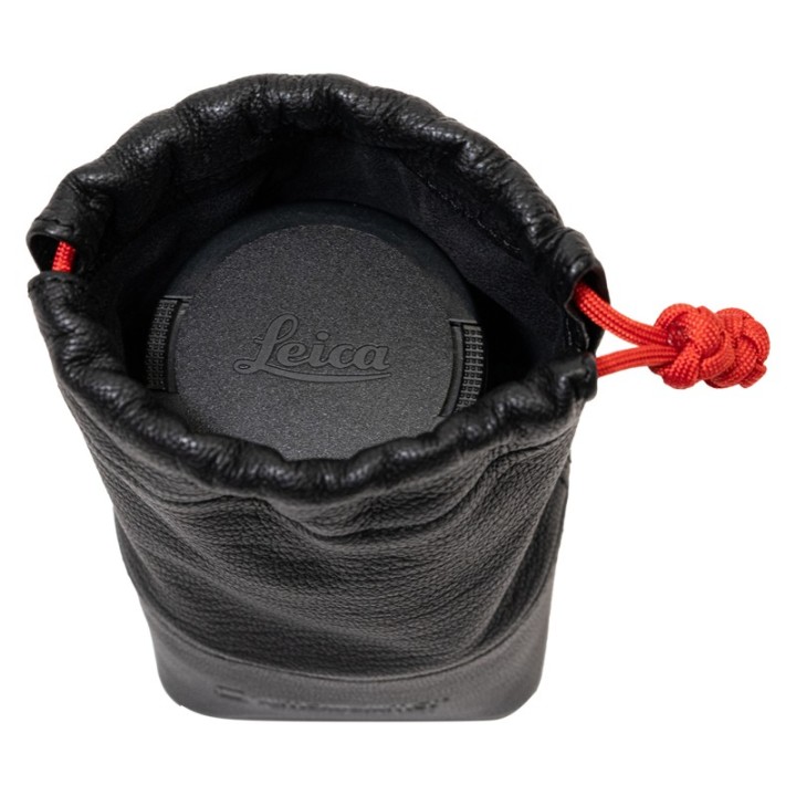 Artisan & Artist ACAM-LPL140 Full Leather Lens Pouch (M) Black