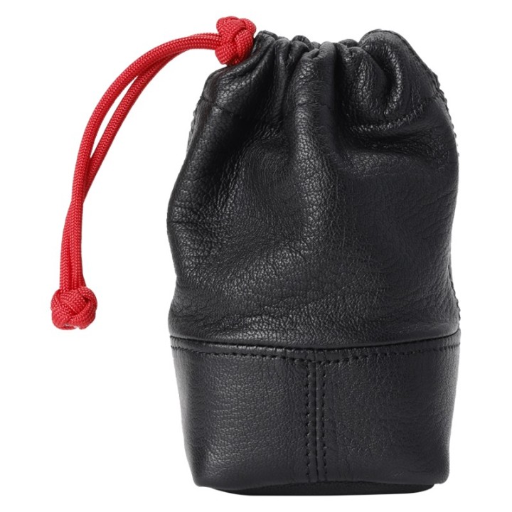 Artisan & Artist ACAM-LPL140 Full Leather Lens Pouch (M) Black