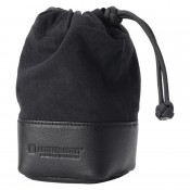 Artisan & Artist ACAM-LP140 Fabric and Leather Lens Pouch (M) Black