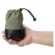 Artisan & Artist ACAM-LP140 Fabric and Leather Lens Pouch (M) Khaki/Black