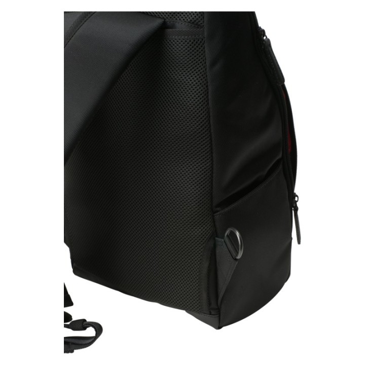 Artisan & Artist RR4-06C Leather Panel Backpack, Black