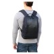 Artisan & Artist RR4-06C Leather Panel Backpack, Navy