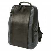 Artisan & Artist RR4-06C Leather Panel Backpack, Grey