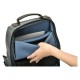 Artisan & Artist RR4-06C Leather Panel Backpack, Grey