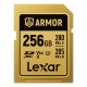 Lexar SDXC ARMOR Gold UHS-II U3, Stainless Steel, IP68 R280/W210 (V60) 256GB