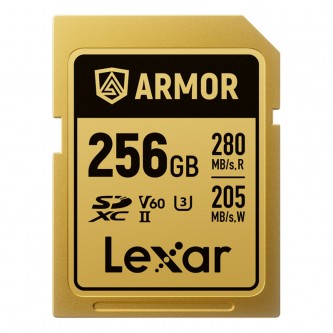 Lexar SDXC ARMOR Gold UHS-II U3, Stainless Steel, IP68 R280/W210 (V60) 256GB