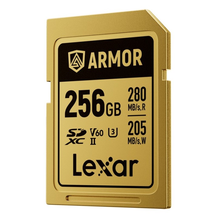 Lexar SDXC ARMOR Gold UHS-II U3, Stainless Steel, IP68 R280/W210 (V60) 256GB