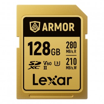 Lexar SDXC ARMOR Gold UHS-II U3, Stainless Steel, IP68 R280/W210 (V60) 128GB