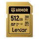 Lexar SDXC ARMOR Gold UHS-II U3, Stainless Steel, IP68 R280/W210 (V60) 512GB