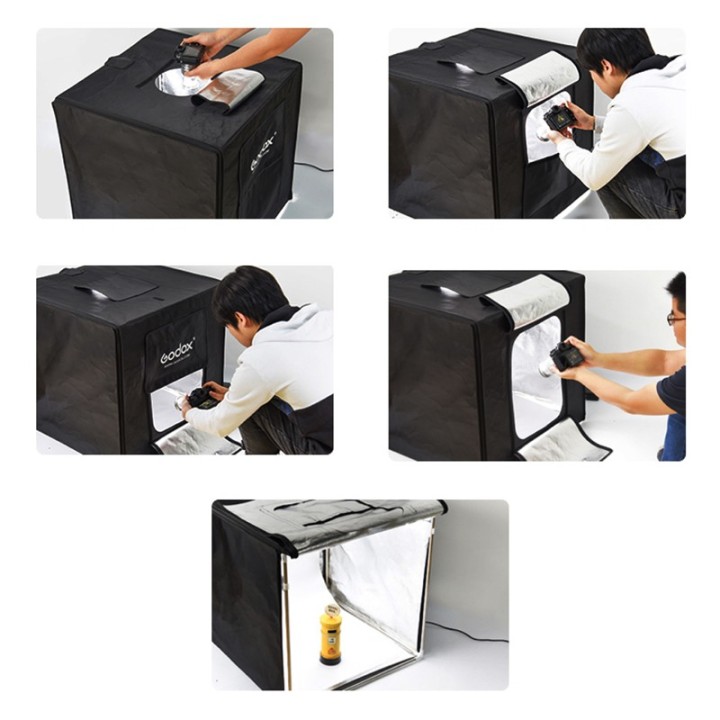 Godox Portable Triple Light LED Ministudio L80x80x80cm