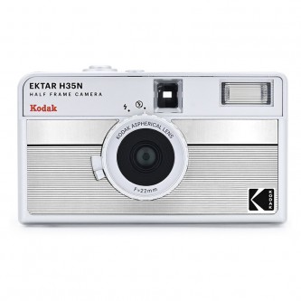Kodak EKTAR H35N Film Camera Striped Silver