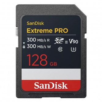 Sandisk 128 GB SDXC Extreme Pro 300MB/s V90 UHS-II