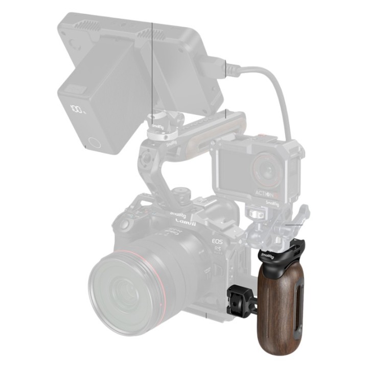 SmallRig 5238 Wooden Side Handle with 1/4"-20 & 3/8''-16 ARRI Locating Screws
