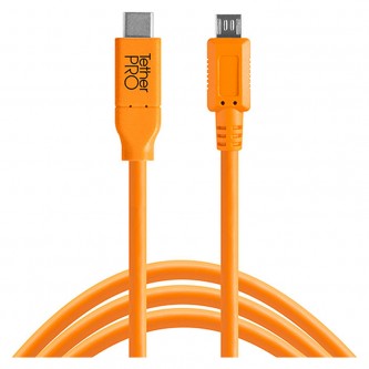 Tether Tools TetherPro USB-C til 2.0 Micro-B 5-PIN 4.6m, orange