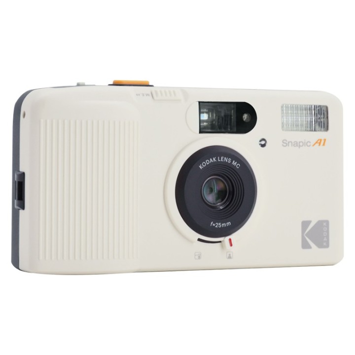 Kodak Snapic A1 Rhino Ivory White 35mm analogt kamera