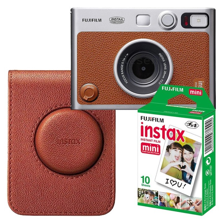 Fuji Instax mini EVO - brun, Gavesæt