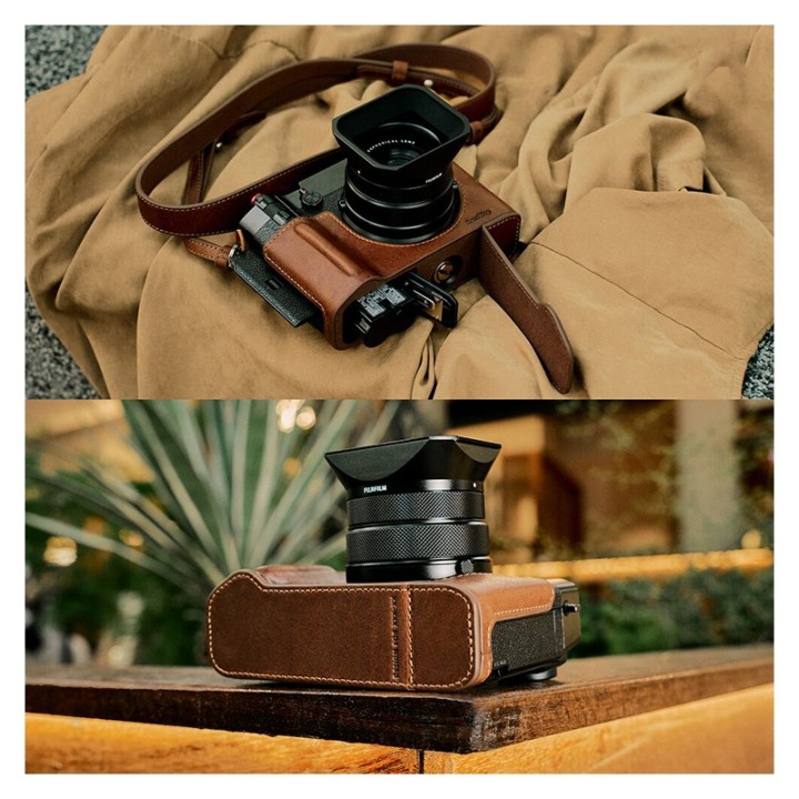 SmallRig 5268 Leather Case Kit til Fuji GFX100RF brun