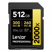 Lexar 512GB SDXC Pro 2000X UHS-II U3 R300/W260 (V90)