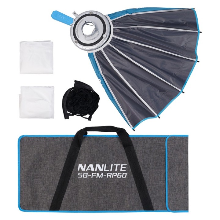 Nanlite Rapid 60 Parabolic Softbox SB-RP60 med Eggcrate til FM Mount