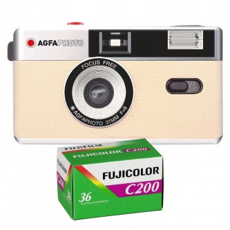 Agfaphoto genanvendeligt kamera 35mm Beige