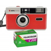 Agfaphoto genanvendeligt kamera 35mm Rød