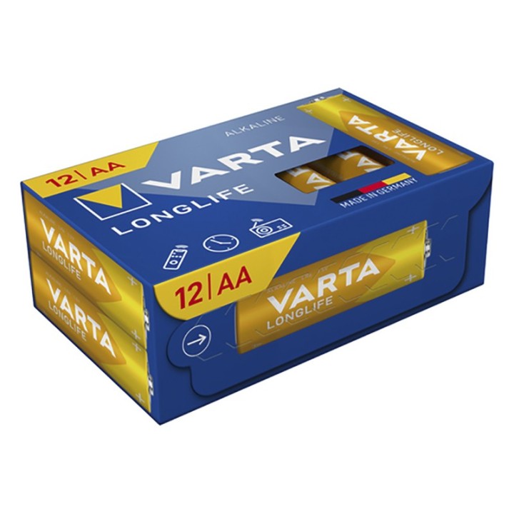 Varta Longlife Mignon AA/LR6 CUBE batteri 12 pak