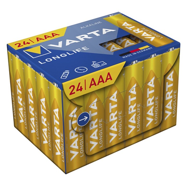 Varta Longlife Micro AAA CUBE batteri 24 pak