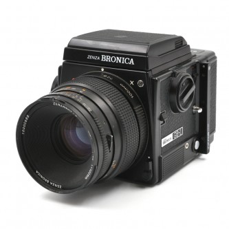 Zenza Bronica GS-1 kit: Waist level søger, Zenzanon PG 100mm f/3.5 og GS-6X7 120 magasing