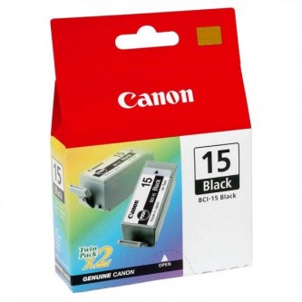Canon BCI-15BK sort, dobbelt pakke